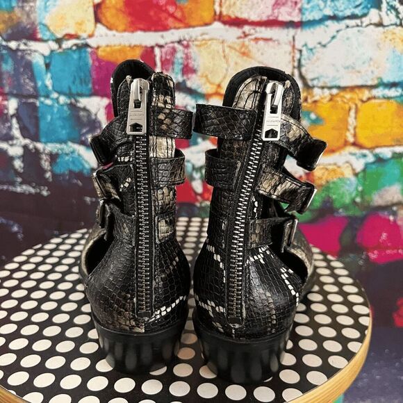 Allsaints Boots Womens 6.5 Snakeskin Darcy Pointed Toe Bootie EUR 37 - Picture 4 of 6